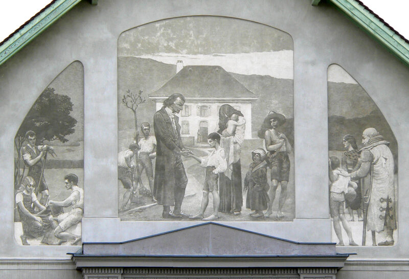 Pestalozzi-Denkmal in Birr, oberer Teil